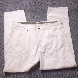 NEW Mens 46x35 Big Tall Chino Pants Soft Cotton White Khaki Polo Crew Style y2K